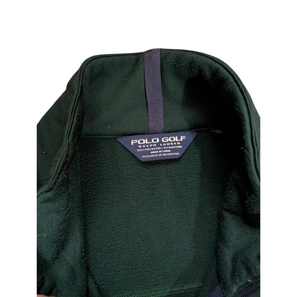 Polo Sport Ralph Lauren Fleece Vest Mens XL Green Vtg Golf Tech‎ Full Zip USA